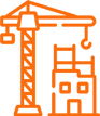 Construction Icon in Orange Colour
