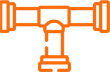 Pipes Icon in Orange Colour